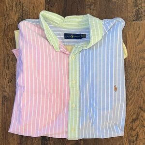 Ralph Lauren Pastel Striped Button-Down Shirt